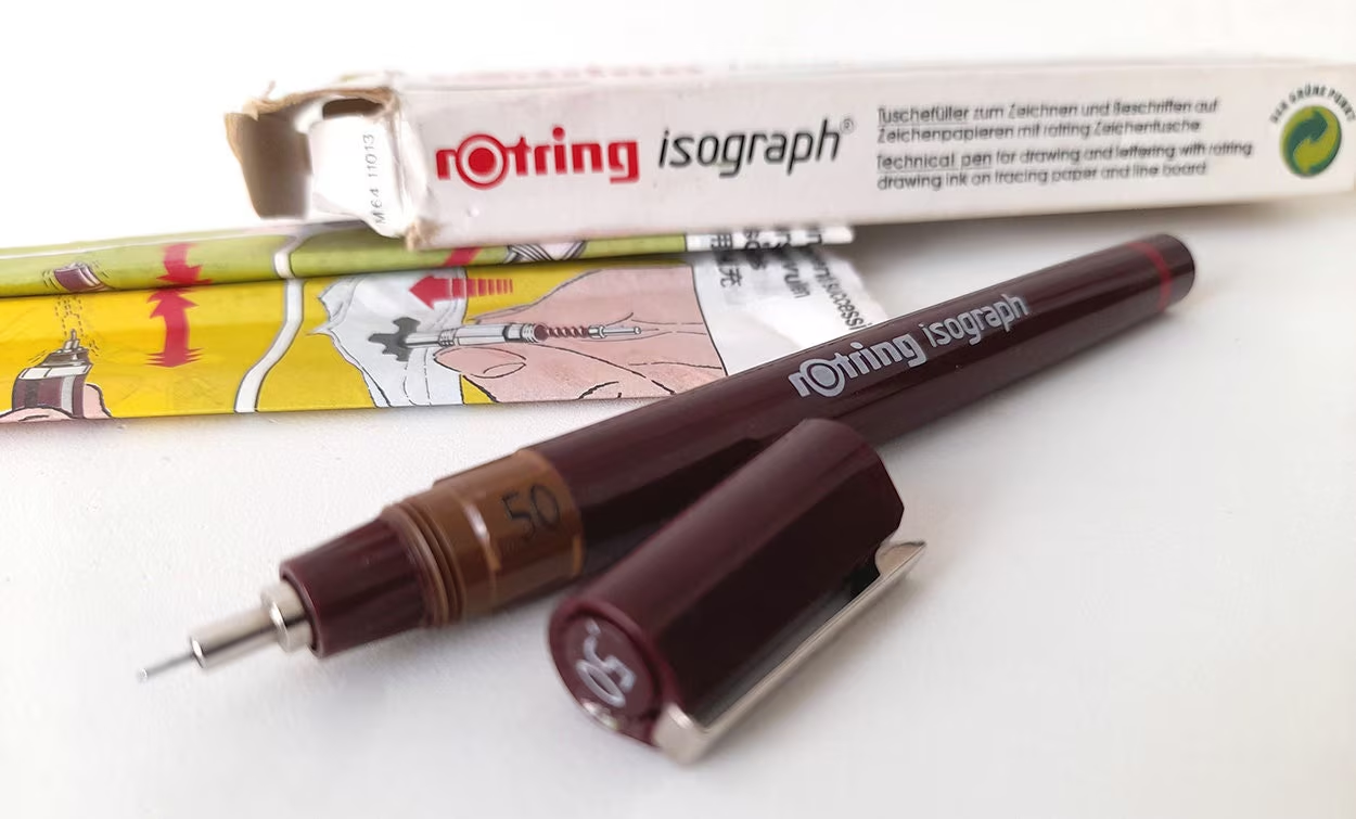 Click to open full-size image in a new tab Rotring Isograph technical pens