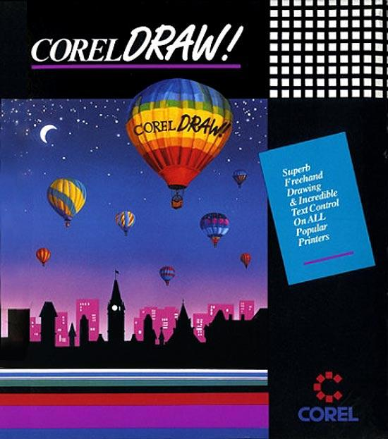 Vintage CorelDRAW software packaging