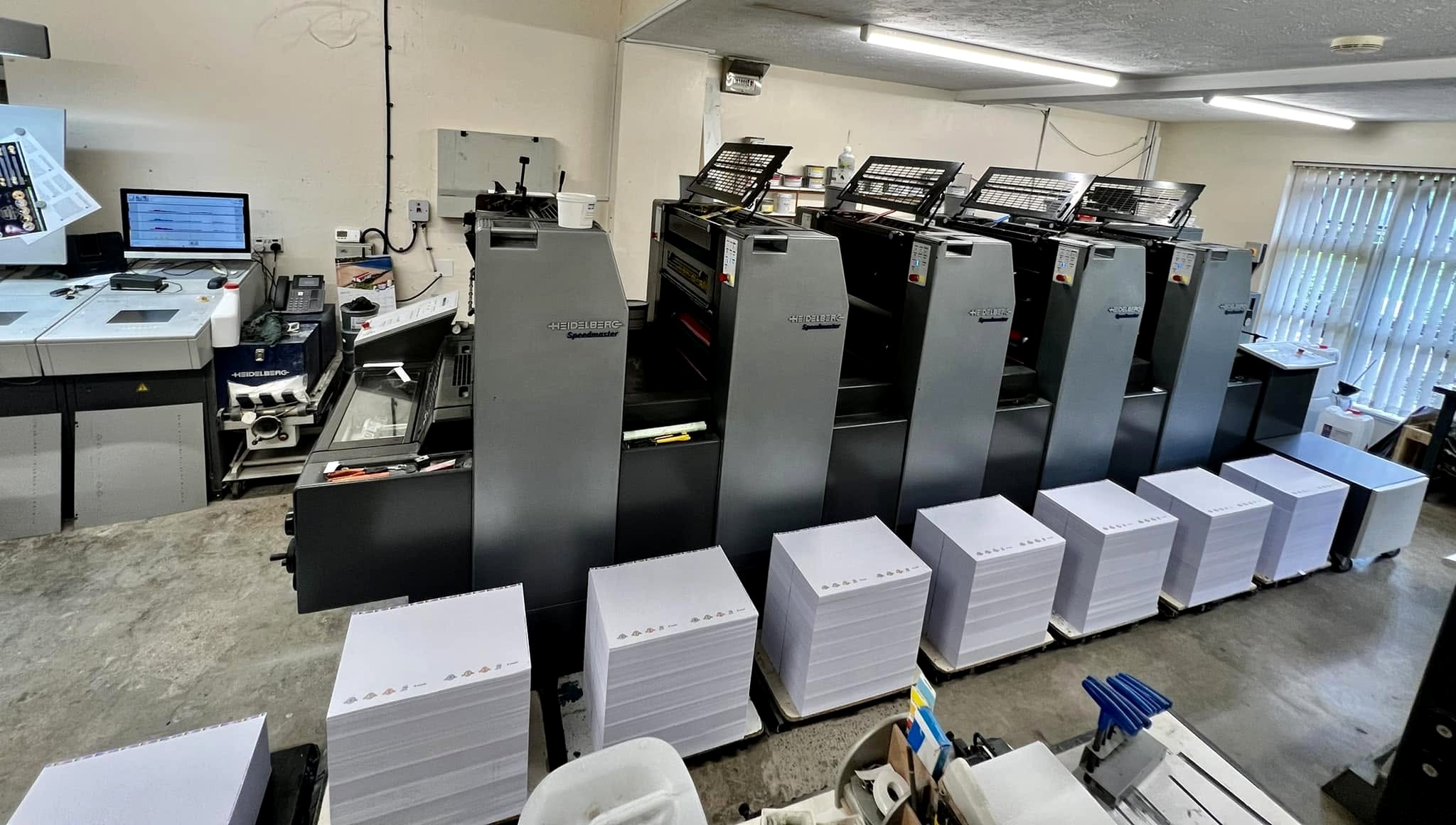 Five-colour Heidelberg Speedmaster at Glenside Printing